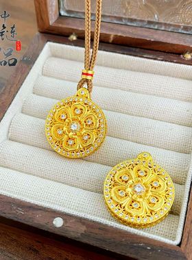 古法镀金久不掉色金店同款沙金