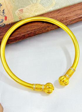 【金店同款】高保色古法沙金镶钻