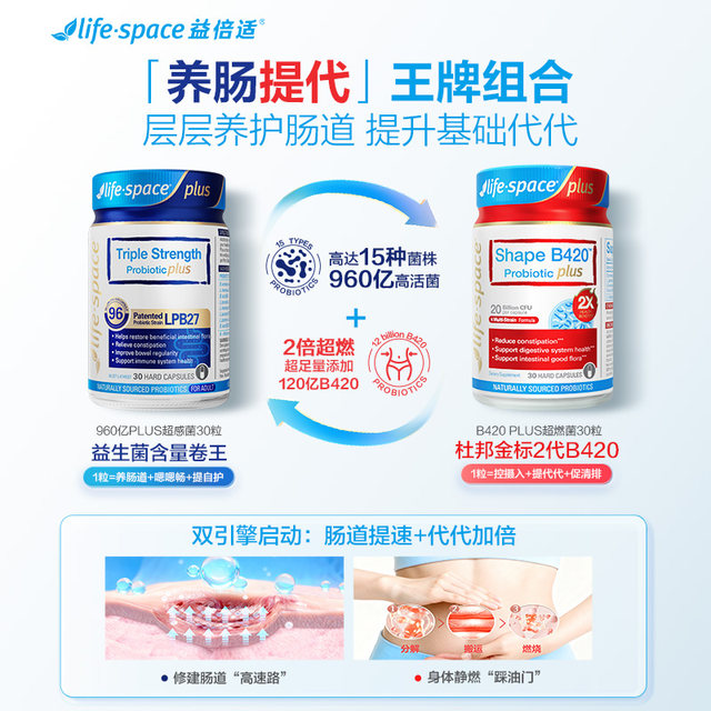 Lifespace probiotic B420plus 30 capsules + 96 billion plus 30 capsules