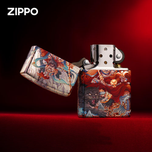 Zippo打火机五路财神烫金官方正品防风煤油送男朋友高档生日礼物 - 图1