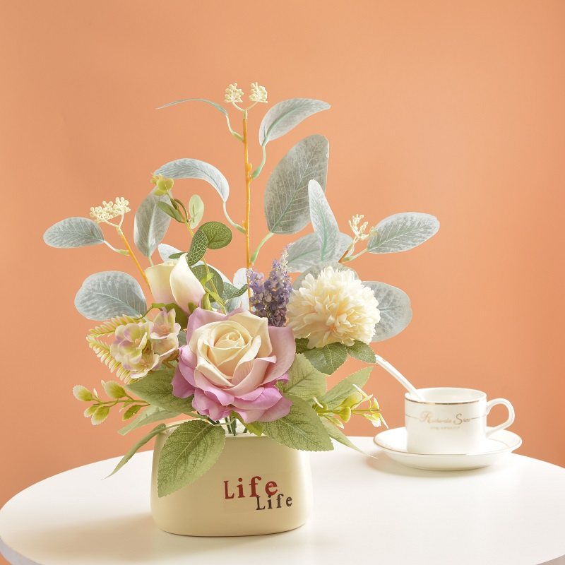 仿真花艺摆件干花花束家居餐桌花摆花玄关客厅插花装饰品花小摆设,淘宝优惠券,粉丝福利购,淘宝优惠卷