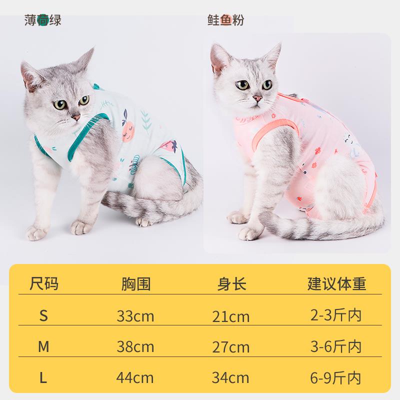 猫咪绝育服母猫手术服术后防舔衣服透气戒奶服断奶服公猫宠物猫猫 - 图3