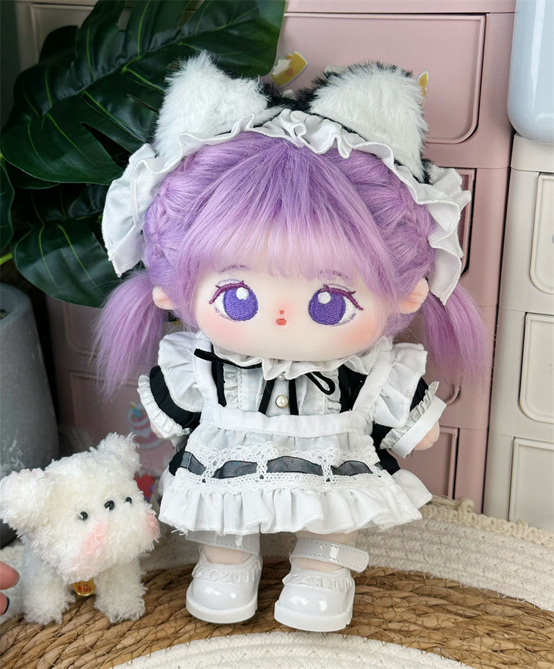 新品20cm厘米棉花娃娃公仔玩偶女娃替换装毛绒玩具送儿童情侣礼物 - 图1