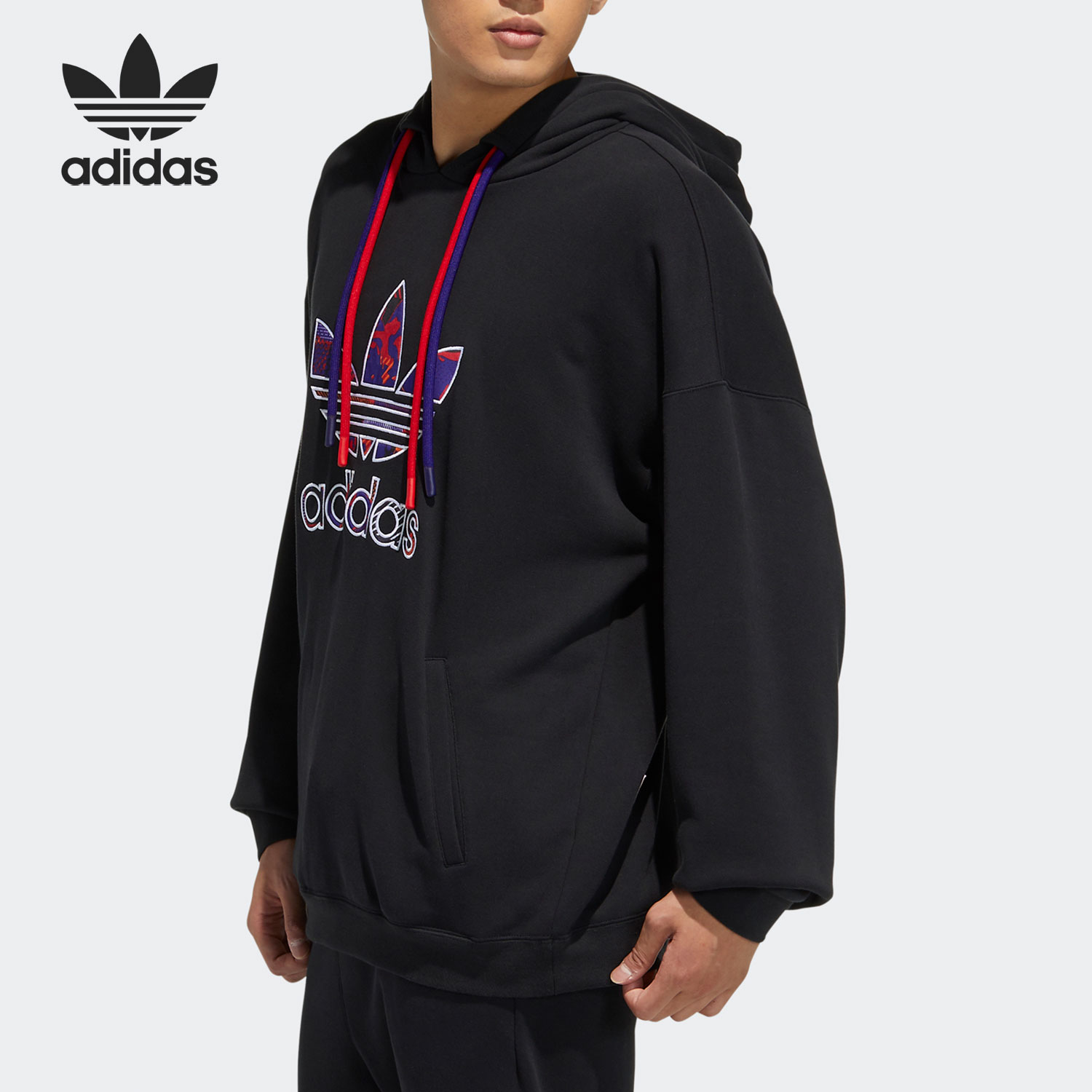 Adidas/阿迪达斯正品三叶草新款男子休闲运动套头衫卫衣 GP1865-图0