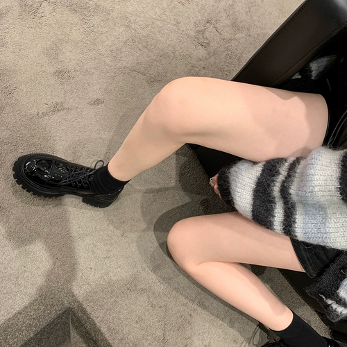 Музей в английском стиле на платформе, обувь для кожаной обуви, лоферы, в британском стиле