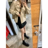 [Sheii su yinyin] Секрет ног ~ Корейский толстый дно Увеличенная плита эластичные короткие ботинки женские худые ботинки