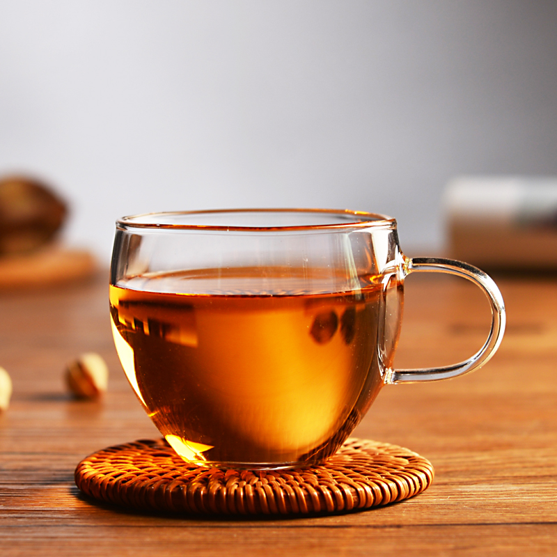 创虹加厚花茶杯玻璃茶杯品茗杯功夫小茶杯耐热带把透明玻璃杯子-图2