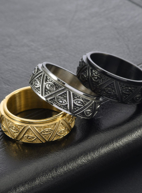 三角形金字塔上帝之眼戒指