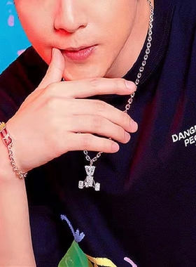 薛之谦同款项ins嘻哈吊坠锁骨链