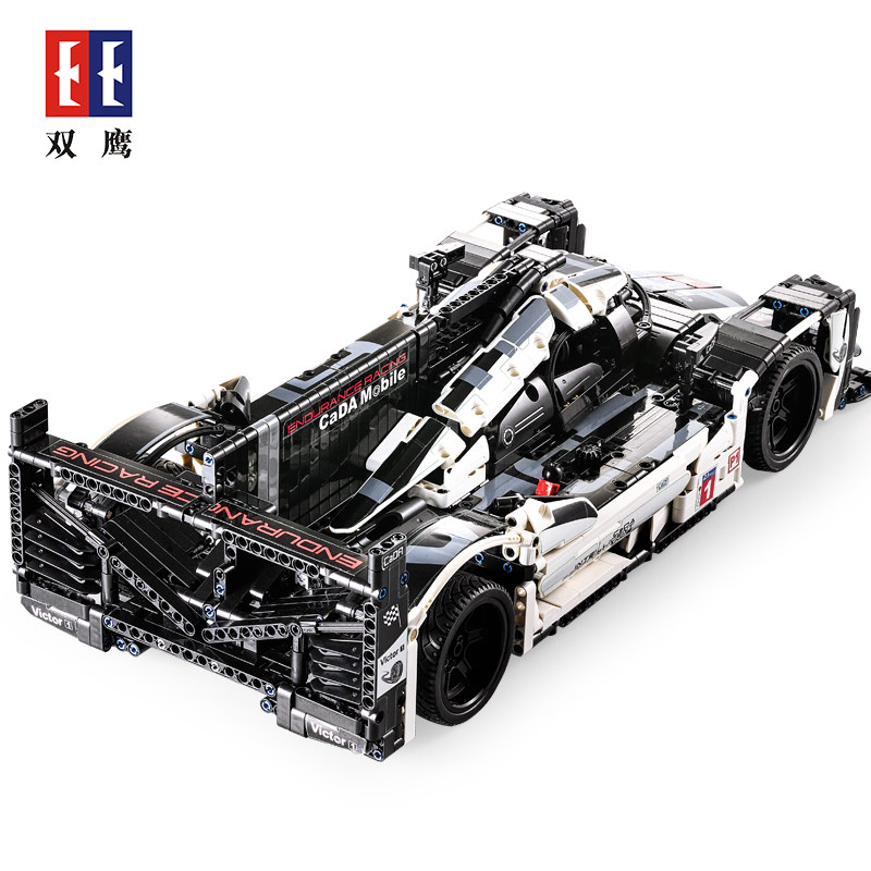 双鹰c61016遥控耐力赛车拼装玩具 doublee建构/拼插积木