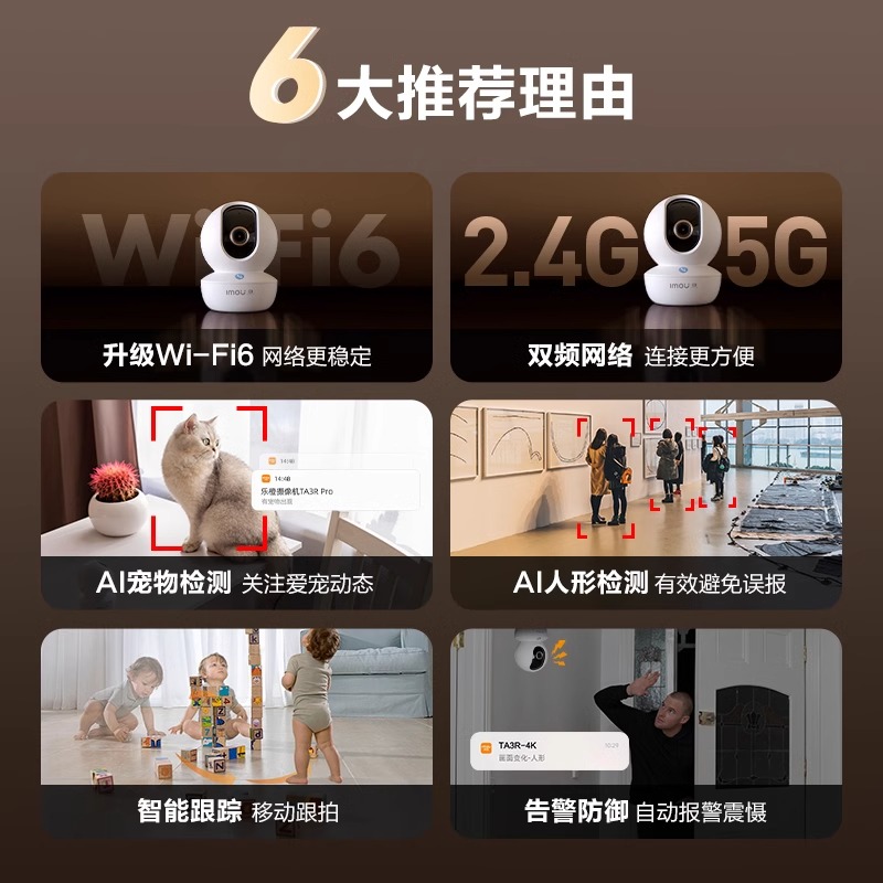 乐橙800万一键呼叫高清摄像头TA3R家用360度监控器语音对讲摄影头 - 图3