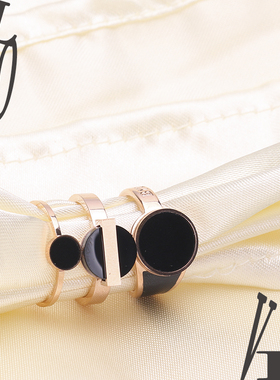 玫瑰金钛钢生日礼物戒指