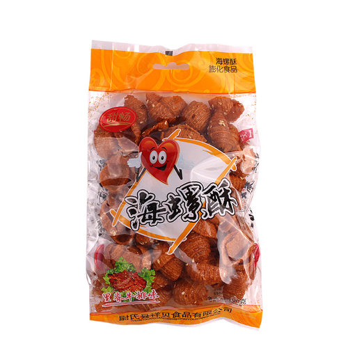 甜畅海螺酥80克里脊牛排味酥脆蜗牛酥食品膨化食品办公休闲零食 - 图3