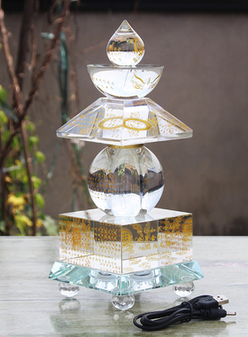 佛堂塔洛馨缘水晶装藏舍利塔建筑