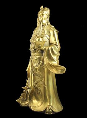 纯铜关公摆件招财家居装饰品