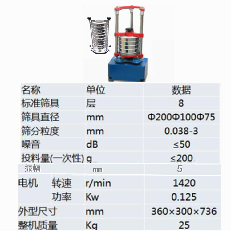 试验筛??选矿设备制备颗粒试样-图1