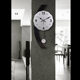 Simple wall clock CARAVEL modern wooden