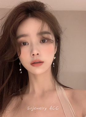 新款小裙子蝴蝶仙女气质耳环耳夹