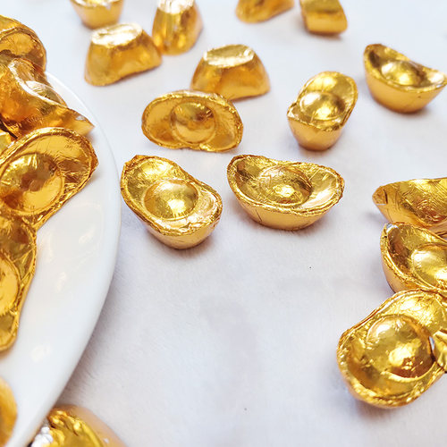 金币大金元宝彩蛋洋酒瓶烘焙黑巧克力主题蛋糕装饰散装年货喜庆糖 - 图3