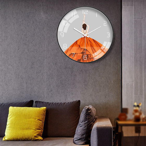 Orange Age Silent Home Decorative Wall Creative Wall Clock