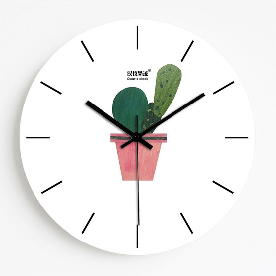 Creative, fashionable and simple living room wooden quartz wall clock