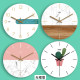 Creative, fashionable and simple living room wooden quartz wall clock