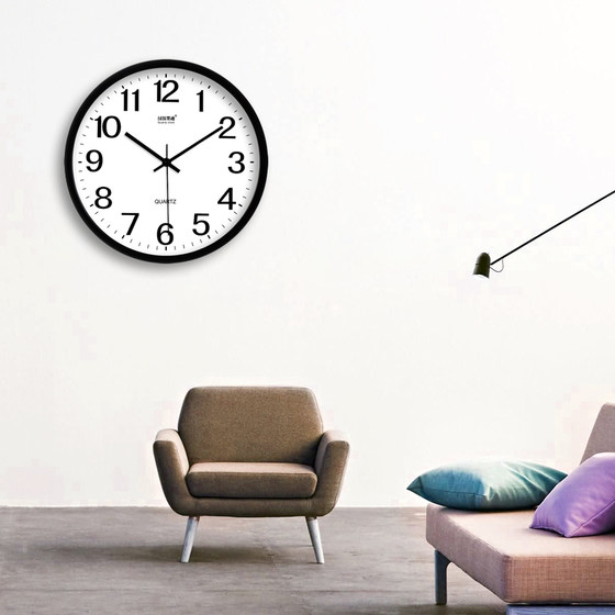 Wall clock living room clock modern simple atmospheric bedroom mute personality round quartz clock clock wall clock