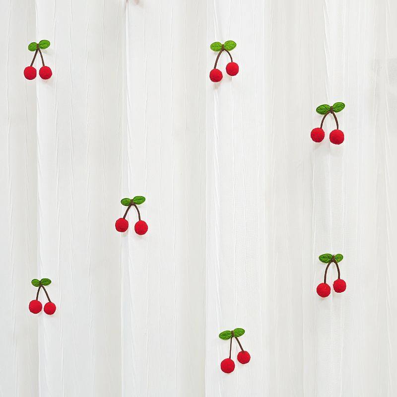可爱樱桃毛球别针窗帘配饰点缀氛围感门帘白纱帘头装饰配件胸针扣,淘宝优惠券,粉丝福利购,淘宝优惠卷