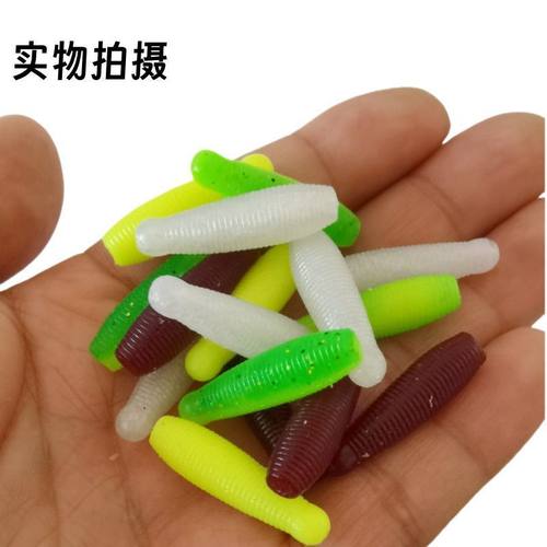 3CM微土豆软饵雷强打黑钓钓雷龙软虫缓沉小号曲柄钩路亚饵鲈鱼饵 - 图3