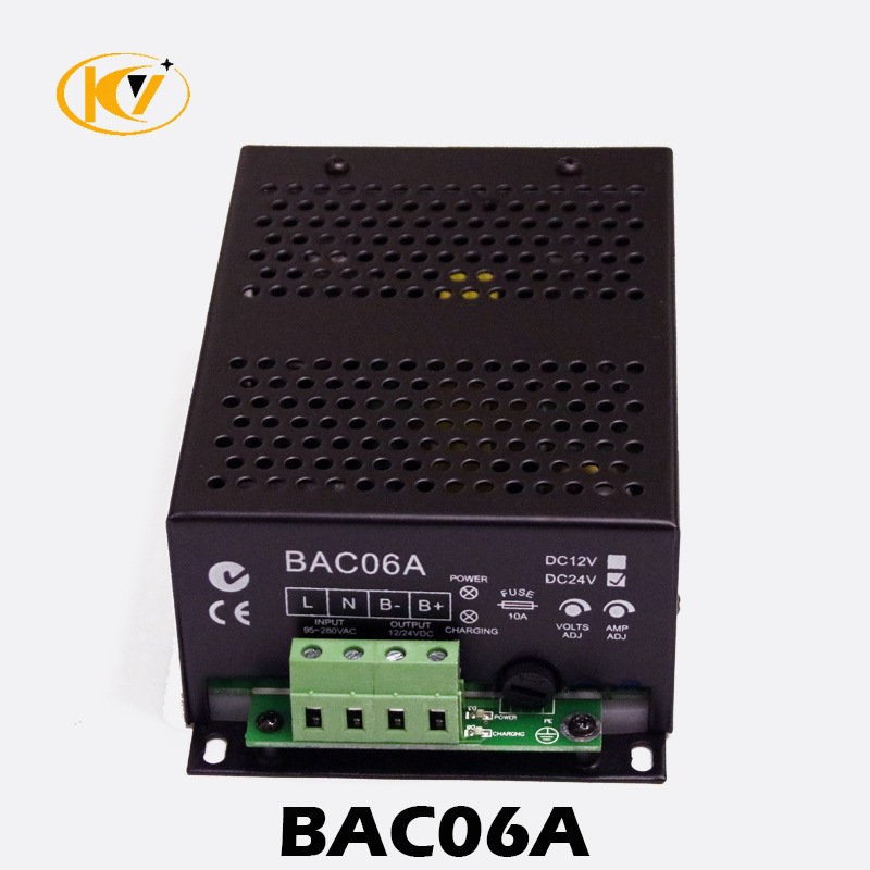 发新电机组充电器BAC06A 开关型蓄电池浮充充电器6A 12V 24V品 - 图0