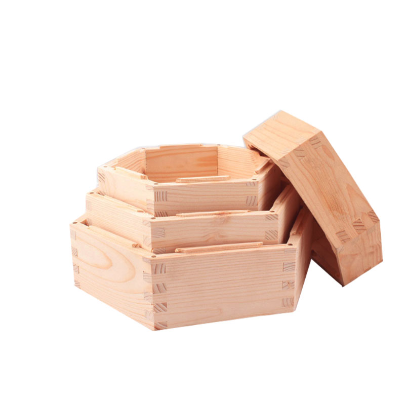 六角笼木笼屉蒸笼木制商用 大号家用传统广式点心糕点蒸架蒸格笼 - 图3