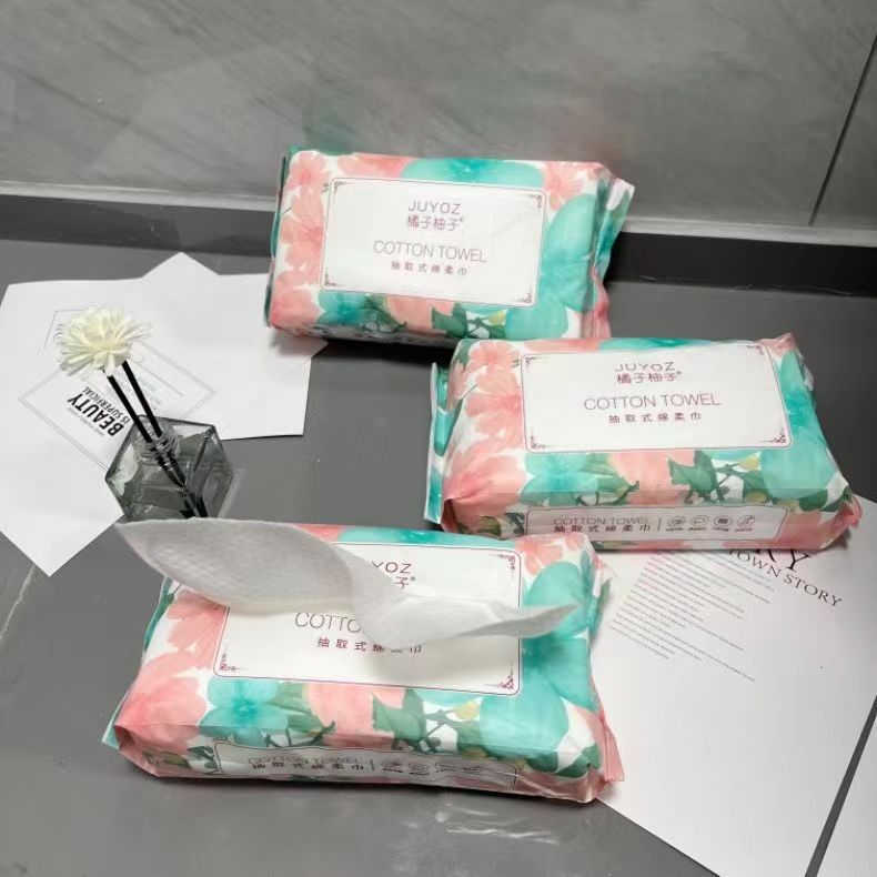 一次性洗脸巾家用擦脸巾亲肤洁面巾男女学生抽取式棉柔巾简单方便_虎窝淘
