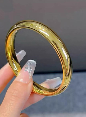 金店同款越南沙金手镯古法传承仿真南非锡金实心手镯结婚三金女