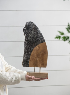 柚木装饰复古桌面印尼进口摆件