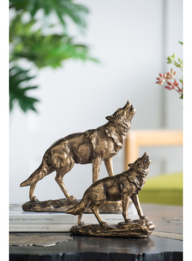 树脂装饰美式桌面动物雕塑摆件