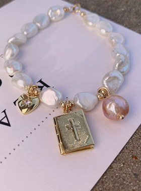 小众法式ins复古宫廷风淡水珍珠