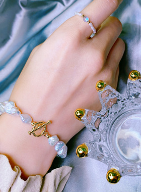 小众异形14k金ins冷淡风珍珠手链