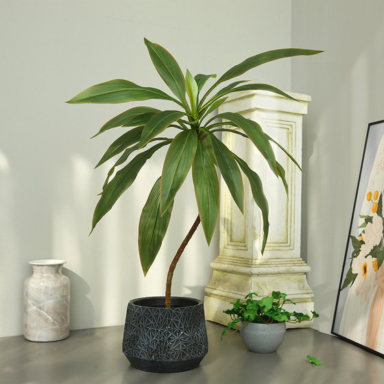 Simulated banana tree wabi-sabi style potted plant ornaments