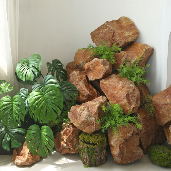 Simulated stone foam rockery stone green plant landscaping decoration