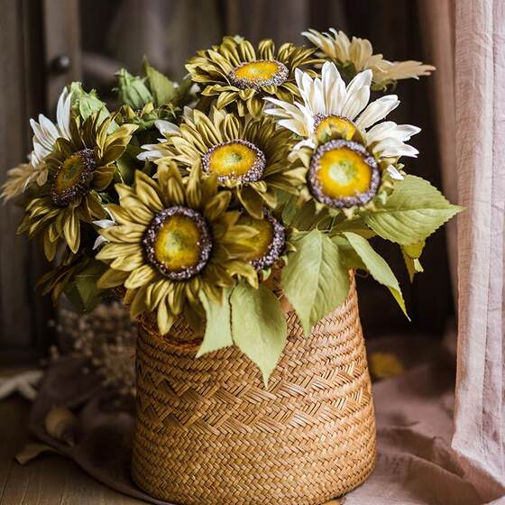 Simulated sunflower flower arrangement European style artificial flowers