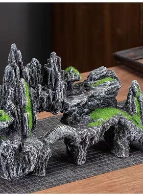 仿真小假山造景鱼缸微观布景摆件