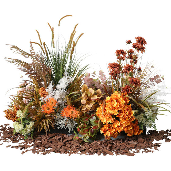 Simulated reed flower bush landscaping flower pile floral ornaments