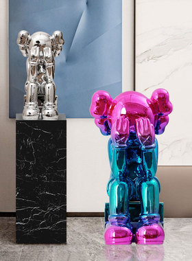 卡通风暴力熊kaws样板间大摆件