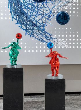 现代简约客厅创意招财小象艺术品