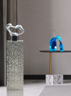 现代简约抽象飘带雕塑工艺品摆件