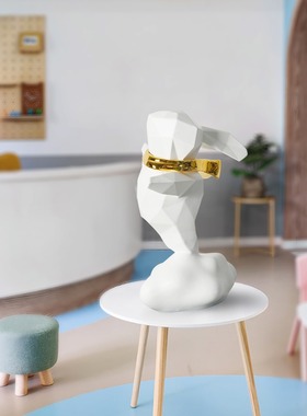 卡通抽象兔子雕塑摆件装置艺术品