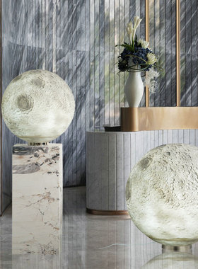 网红月球灯大型落地雕塑客厅摆件