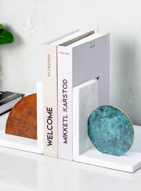 书柜办公室不锈钢摆件软装饰品