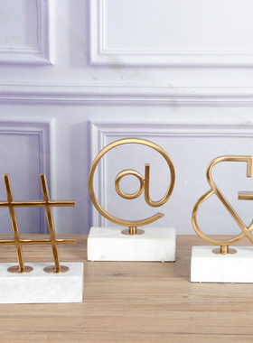 欧式风会所不锈钢大理石音符摆件