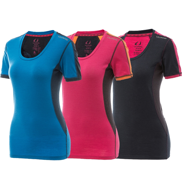 ULVANG Summer Women's Wool Neck Round Casual Short Sleeves